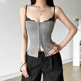 2025 Summer New Women's Solid Color Repair Street Fashion Slings Sexy Bare Vest Women 68HZ