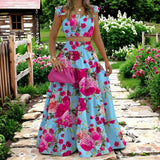 2025 Summer New Temperament Sexy Solid Color Sling Belt Large Two Sets Of Suit Dress
