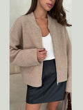 2025 Exploding Long-Sleeved Zipper Sweater Cardigan Languiled Knitted Coat