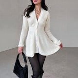 Dili Fashion Casual Long-Sleeved Sweater Dress Wool Women's Clothing 2025 Autumn