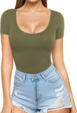 2025 Women's Low Round Collar Long Sleeve Sextender T-Shirt T-Shirt