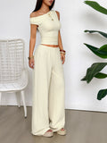 Dili Casual Holiday Vest Broad Leg Trousers Two Sets Of Women's Clothing 2025 Spring And Summer