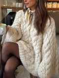 Dili Casual Holiday Wool Long-Sleeved Coat Sweater Women's Clothing 2025 Autumn And Winter