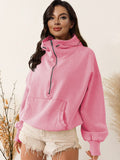 New Clothes With Hoodie Women's Fashion Brand Sports Hoodie Zipper Draw Rope Long-Sleeved Top Coat