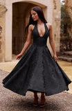 New V-Neck Hanging Neck Sleeveless Tie With Waist Holiday Dress Dress Long High Dress Skirt 68HZ