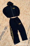 Corteiz Zipper Hoodie Loose High Street Tide Set Print Trousers Casual Set 68HZ