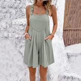 Dili Women's Clothing 2025 Spring And Summer Leisure Temperament Solid Color Back With Short-Joint Pants