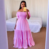 2025 Hot Sales Commuting Solid Color Collar To Pick Up The Stitched Long Dress Dress