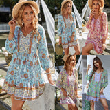 Independent Shooting Leisure Holiday Style Dress Dress 2025 Spring And Summer Positioning Flower Women's Fashion Temperament