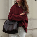 Dili Casual Simple Long-Sleeved Hoodie Wool Women's Clothing 2025 Autumn And Winter