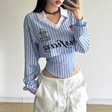 2025 Autumn New Women's Dress Solid Color Repair Street Fashion Collar Print Long-Sleeved Top Lady 68HZ