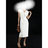 Black Hepburn Style Sleeveless Doll Dress Women's New Summer Waist Show Lanky Skirt