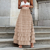 2026 Summer Burst Fashion Mesh Cake Half-Dressed Skirt