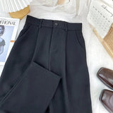 New Narrow Version Of High-Waisted Suit Pants Female Pendant Korean Version Of Fashion Thin Thin Thin Smoke Tube Pants 68HZ