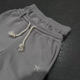 Tide Embroidery Double Waist-Headed Trousers Men And Women With The Same High Street Design Loose Fake Two Casual Pants 68HZ