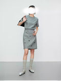 The New Short-Sleeved Shopkeeper Recommends The Quiet Luxury Craft Hand-Studded Romantic Flower Half-Dress Suit