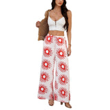 Dili Women's Clothing 2025 Spring And Summer Bominigian Cotton Prints Casual Trousers
