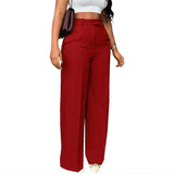 New Commuting High-Waisted Straight Trousers Straight Trousers Casual Suit Long Trousers Female