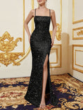 New Women's High-Waisted Sexy Glide Open Forked Bridesmaid Dress With Evening Dress