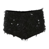Spring 2025 New Women's Solid Color Repair Street Fashion Sexy Low-Waisted Sleek Shorts Women 68HZ