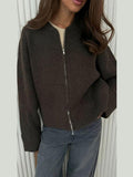 2025 Exploding Long-Sleeved Zipper Sweater Cardigan Languiled Knitted Coat