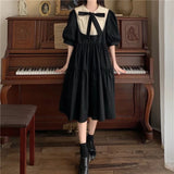 French Court Maternity Dress Sweet Cute Lolita Bubble Sleeve Academy Doll Collar Dress 68HZ