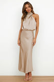 2026 Spring And Summer Hot Sale Acetic Acid Fascination Dress Toast Bridesmaid Elegant Famous Sleeveless Evening Dress Woman