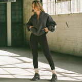 Autumn And Winter Yoga Clothes Women's Sports Half-Zip-On T-Shirts Loose Long-Sleeved Sweater Street Women's Clothing 68HZ