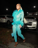 New Sexy Hottie Solid Color Fashion Hair Collar Trend With Tight Elastic Trouser Cover