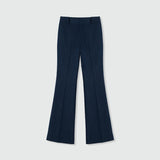 Multi-Season Wear With Fashionable Legs Elastic Imitation Denim Fabric Free Ironing Comfortable Retro Horn Trousers