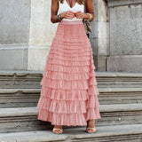 2026 Summer Burst Fashion Mesh Cake Half-Dressed Skirt