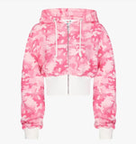 Y2K Camouflage Short Hoodie Hoodie Women Street Hot Girls Trousers Loose Leisure Sports Suit 68HZ