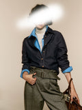 Free Ironing Drop Soft TR Denim Retro Line Denim Shirt Three Seasons Can Be Paired With Top