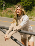 Hot Sales Women's Clothing Color Design Lantern Sleeve Half-High Collar Long Sleeves Casual Commuter Woman