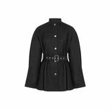 Spring New Writer's Set Aer Gas Field Full Open TR Twill Texture Short Trench Coat Broad Leg Trousers