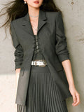 The Stitined Strap-Fitting Suit 100-Folded Skirt Old Money Style Suit High-Witted Long-Termism Wears Vietnam