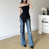 2025 New Women's Clothing Solid Color Repair Street Fashion Word No Sleeveless Backclosing 68HZ