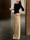 Yazho Old Qianla Aesthetic Minimalist Retro Multi-Season Wear Trousers Loose Straight Trousers Southeast Asia