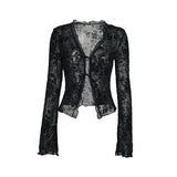 Women's New Autumn 2025 Fashion Chiffon Small Fragrant Temperament Folding Horn Sleeve Top Lady