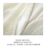 Beauty Wrinkled Vest Backs Thin Three-Dimensional Kinesi V Collar Sleeveless Coat Broad Leg Pants Women Summer Suit