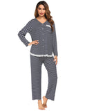 Women's Sets Of Long-Sleeved Trousers Home Pajamas Lace Spliced Home Clothes Pajamas Set