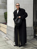 New Autumn And Winter Korean Version Of The Double Buckle Collar Of The Son's Long Coat