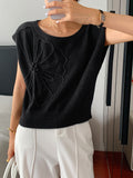 Dili Leisure Holiday Summer Solid Color Short-Sleeved Sweater Women's Clothing 2025 Autumn And Winter