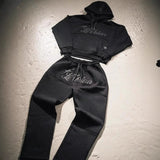 Vintage Hoodie Men's High Street Design Casual Sports Set Loose Set 68HZ