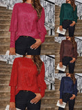 2025 New Commute Wind Loose Long-Sleeved Sleeves Round-T-Shirt T-Shirt T-Shirt Girl