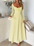 Dili Elegant Evening Dress Short-Sleeved Solid Dress Women's Dress 2025 Autumn And Winter