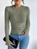 Autumn/Winter 2025 New Autumn Women's Casual Long Sleeve Round T-Shirt