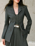 The Stitined Strap-Fitting Suit 100-Folded Skirt Old Money Style Suit High-Witted Long-Termism Wears Vietnam