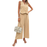 Dili Fashion Women's Clothing 2025 Spring And Summer Leisure Temperament Solid Color Vest Set
