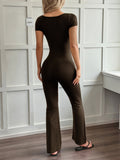 Dili Sports Yoga Style Short Sleeves Pants Pantyhose Women's Dress 2025 Spring/Summer